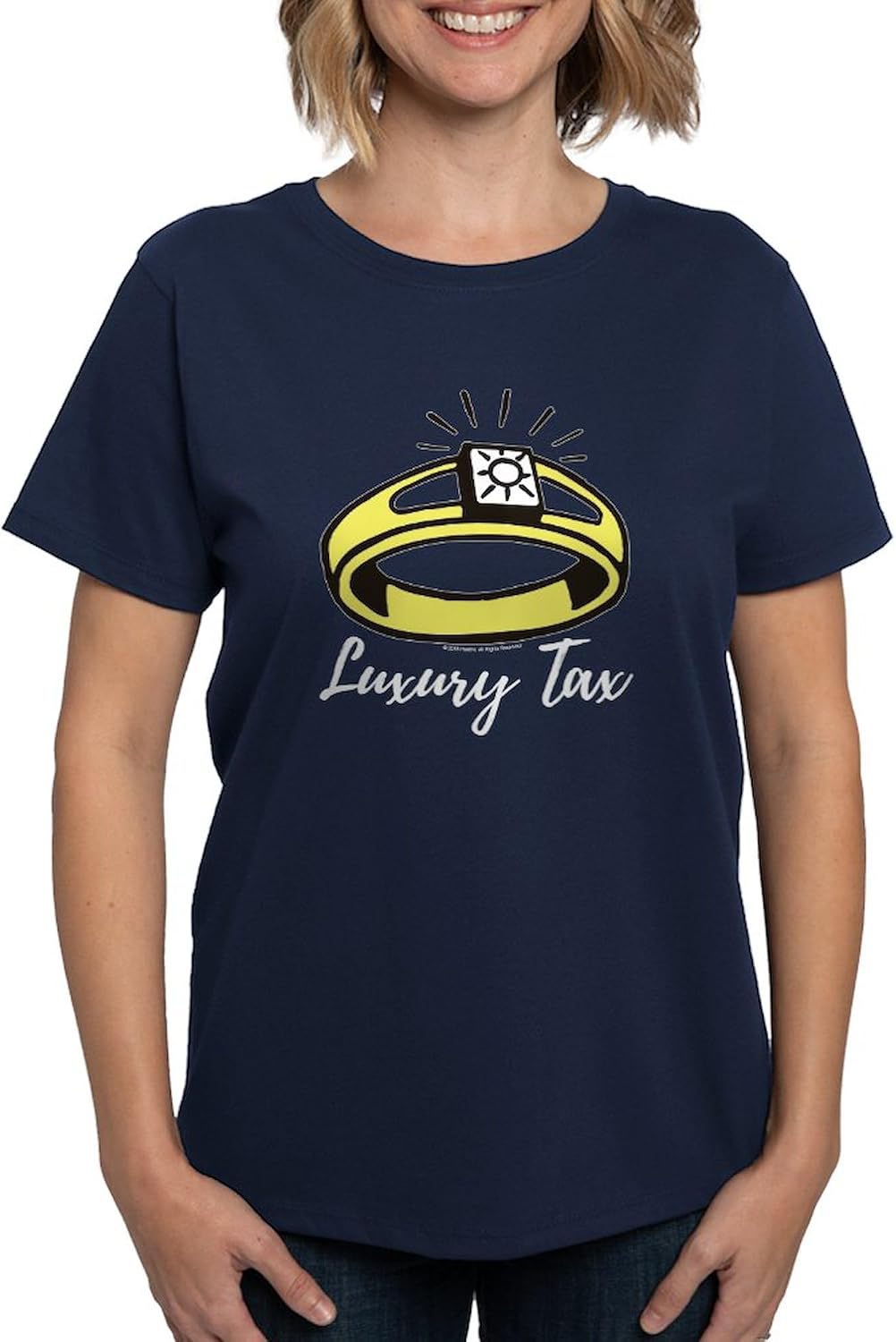 CafePress Monopoly Luxury Tax Women's Classic T Shirt Womens Classic Crew-Neck Soft Graphic T-Shirt