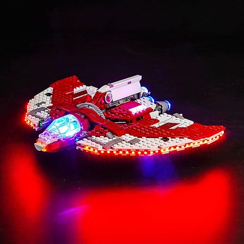 Miniatura 6 de BrickBling Luz LED para Lego Ahsoka Tano T-6 Jedi Shuttle Playset (sin modelo), luces de control remoto compatibles con Lego 75362, gran sorpresa