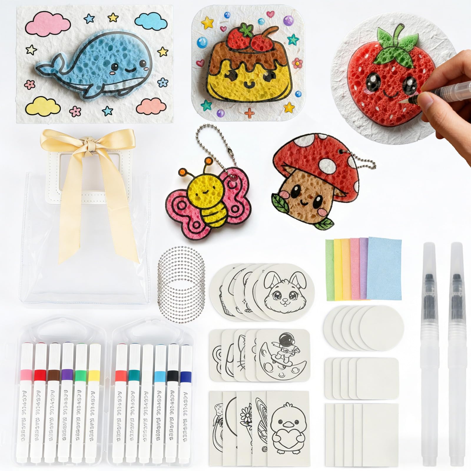 RICUVED Magic Puffy Paint Set 3D Schiuma Texture Set di Pittura per Bambini - Puffy Art Foam Texture Painting Colore a Schiuma 3D, Set di Pittura Creativo per Ragazzi e Ragazze
