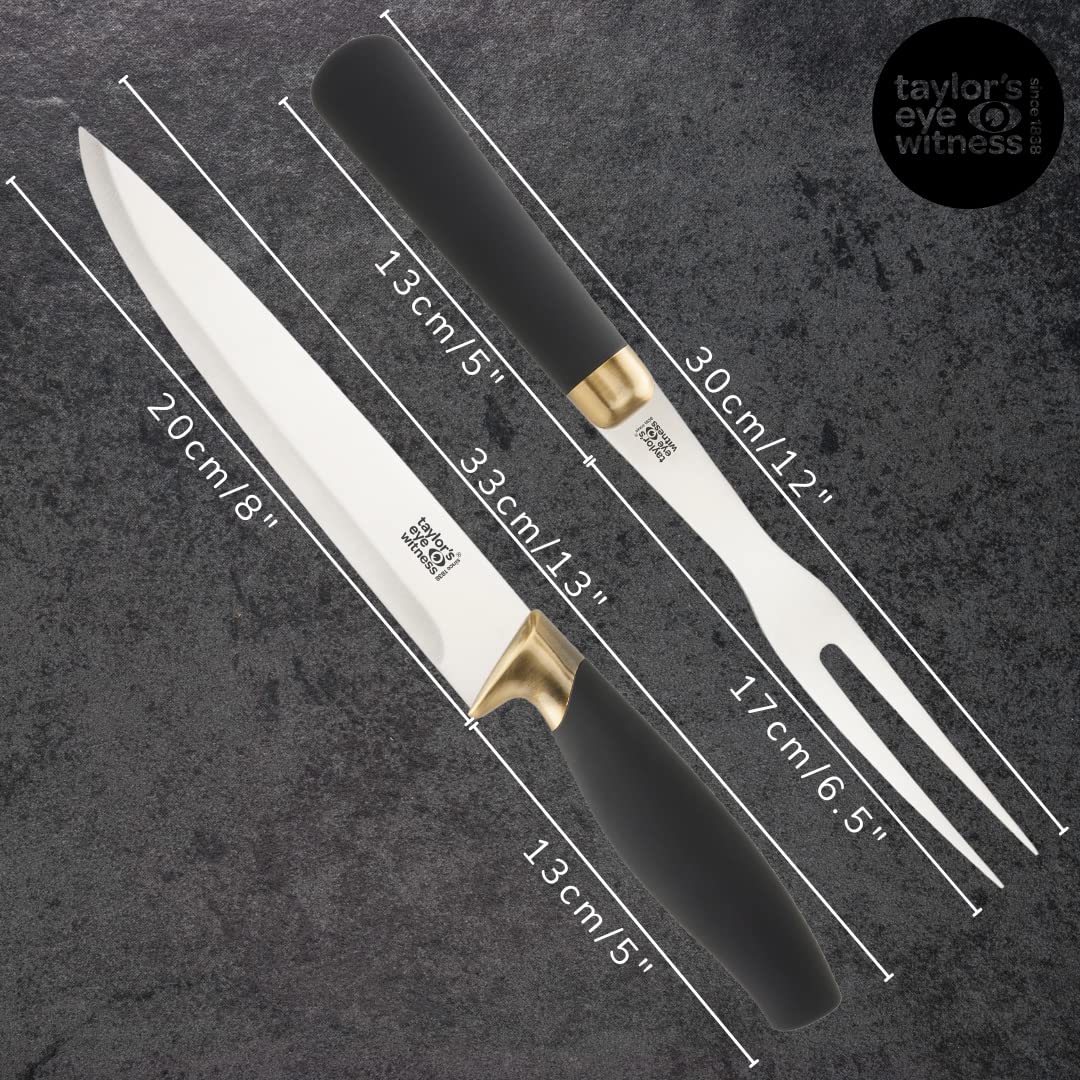 Set 4 Coltelli Da Formaggio Taylors Eye Witness Brooklyn – Lame Antibatteriche Rivestite In Ceramica, Manico Morbido