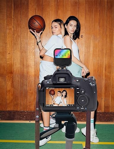 Miniatura 5 de Portable RGB Video Light with 70 LED's, Compatible with Nikon COOLPIX P900, Adjustable Color Temperature, and Long-Lasting Rechargeable Battery