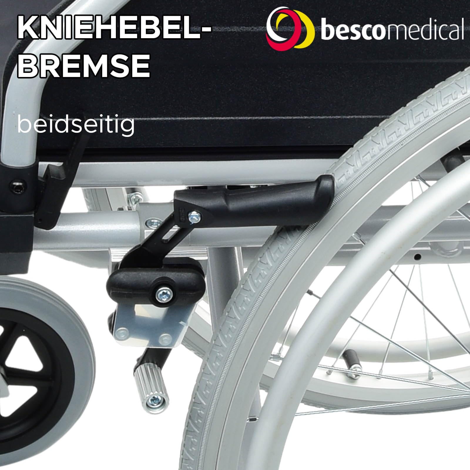 Rollstuhl PRIMUS MS 2.0 - faltbar mit Trommelbremse - 52 cm Sitzbreite | Transportrollstuhl mit klappbaren Fußstützen & Armlehnen- Reise-Rollstuhl mit Steckachsensystem - Transitrollstuhl
