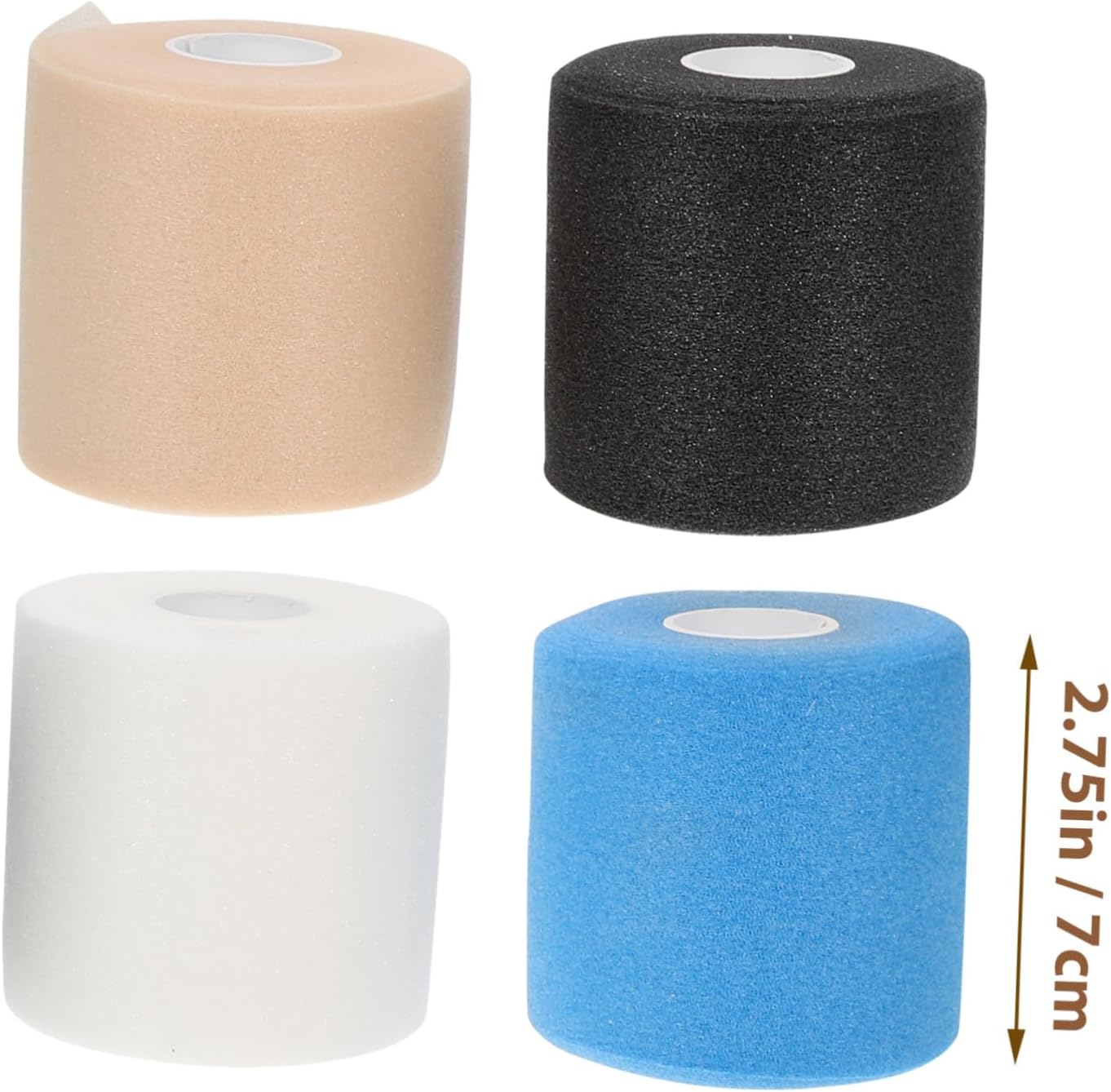 4rolls Athletic Wrap Bandage Tape Racket Damping Wraps Skin Protective Bandages