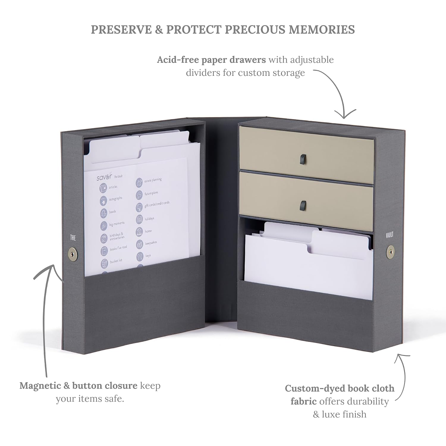 Savor | Baby Loss and Remembrance Keepsake Organizer | The Remembrance Keepsake Box Provides a Special Memorial for a Beloved Baby, Angel Pregnancy or Infant Loss image 3