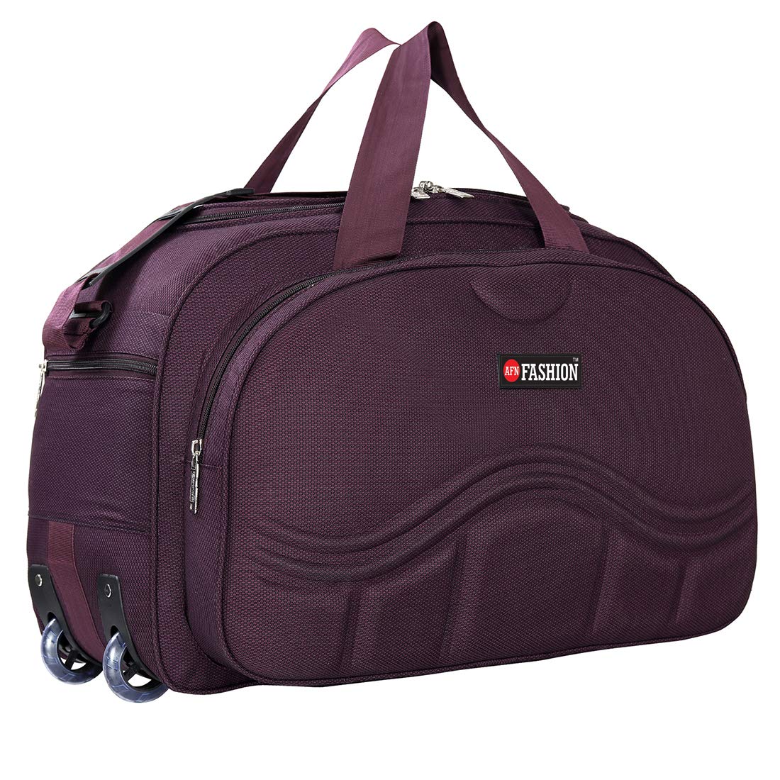 Nylon & Polyester 36 cm Trolley Duffle Bag (AFN 22_Purple)-image-37
