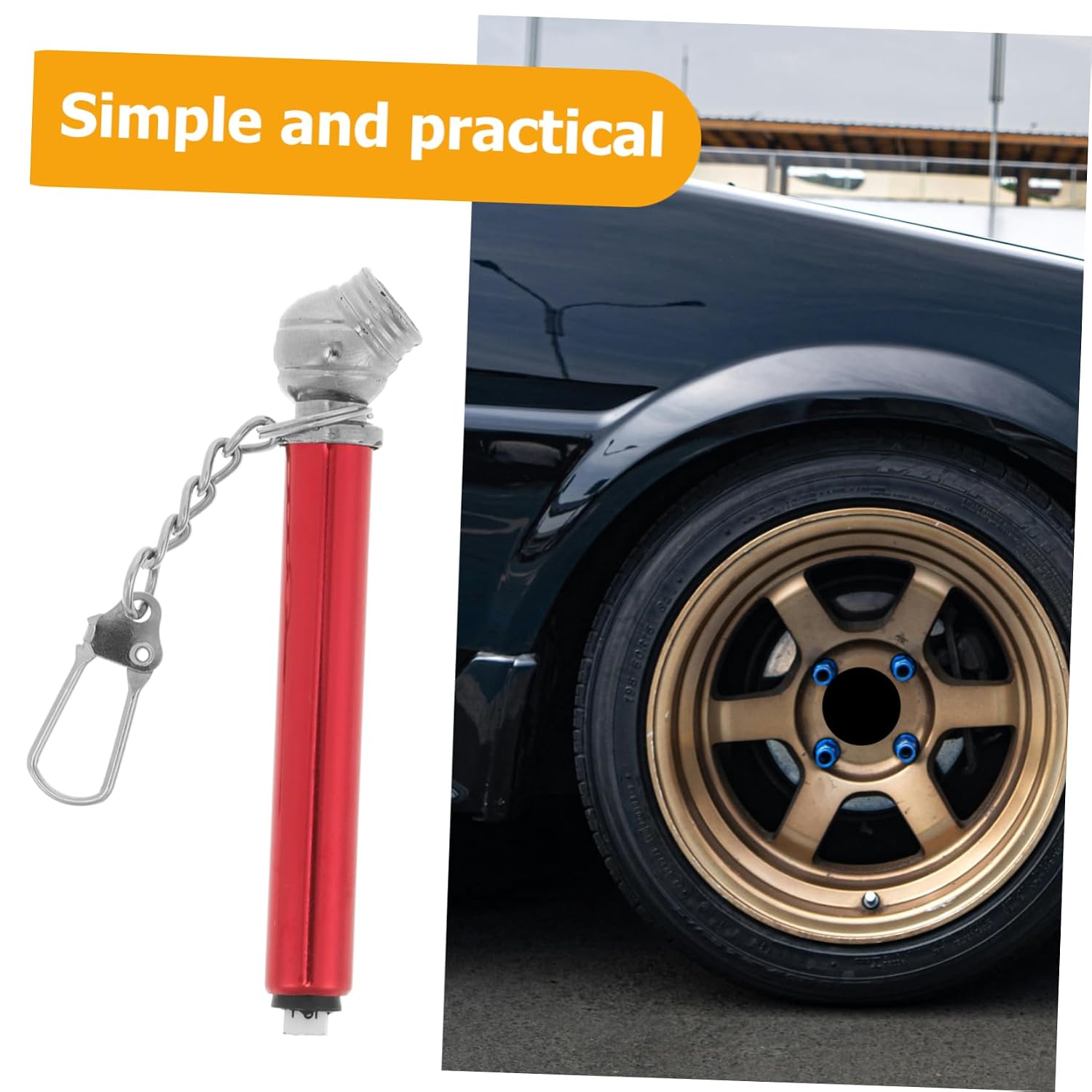 Mini Tire Pressure Gauge with Stainless Steel Body Portable Tire Pressure Tester for Cars Trucks and Bikes