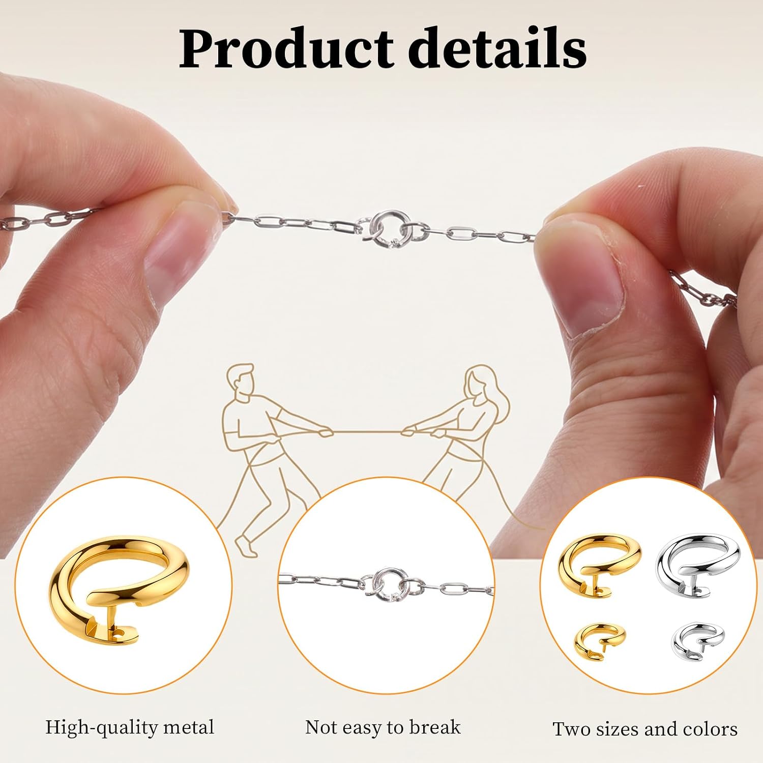Gold Jump Rings for Jewelry Making, 50 Pcs Circle Gold Filled Jump Rings