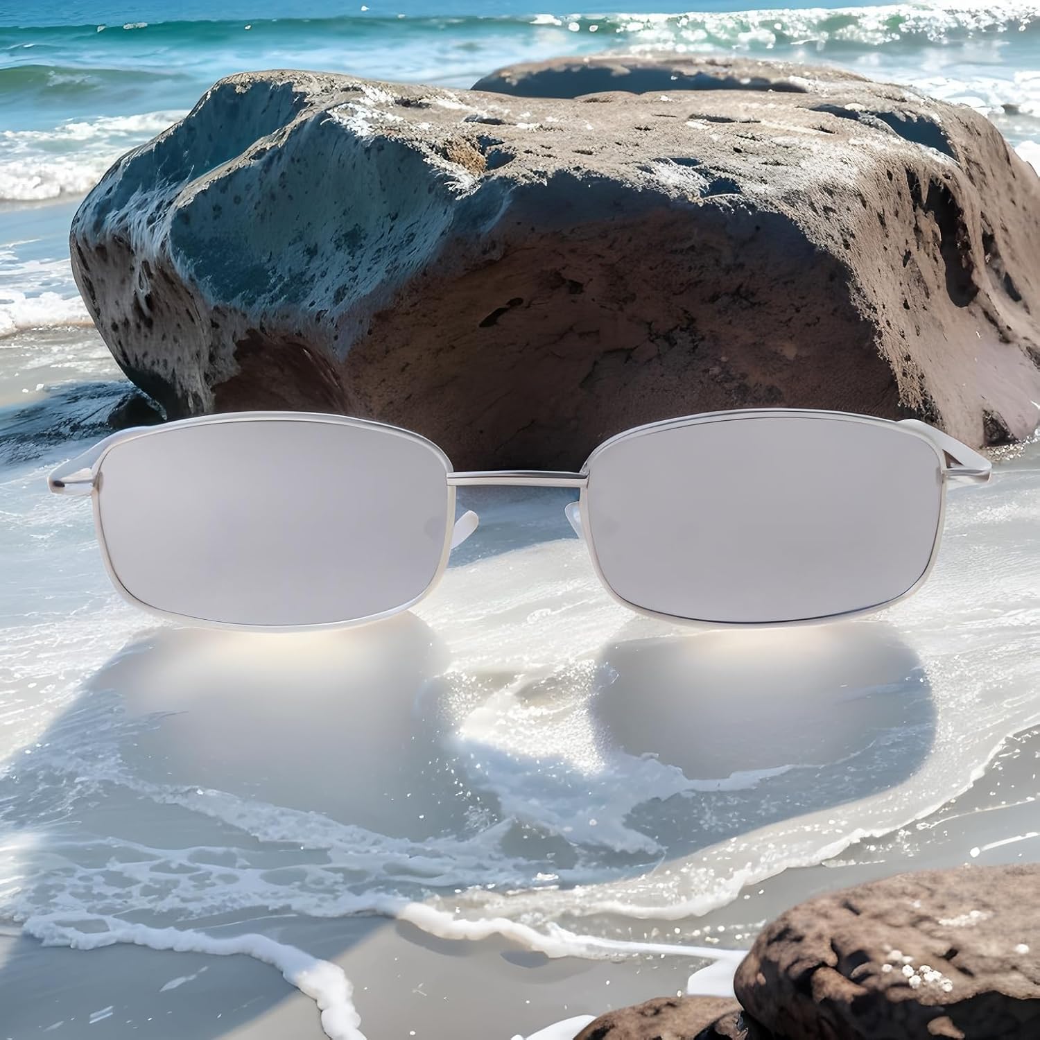 ADE WU Fashion Rectangle Sunglasses for Women Men Retro Small y2k Narrow Rectangular Sun Glasses 90s Unisex Stylish - Image 4