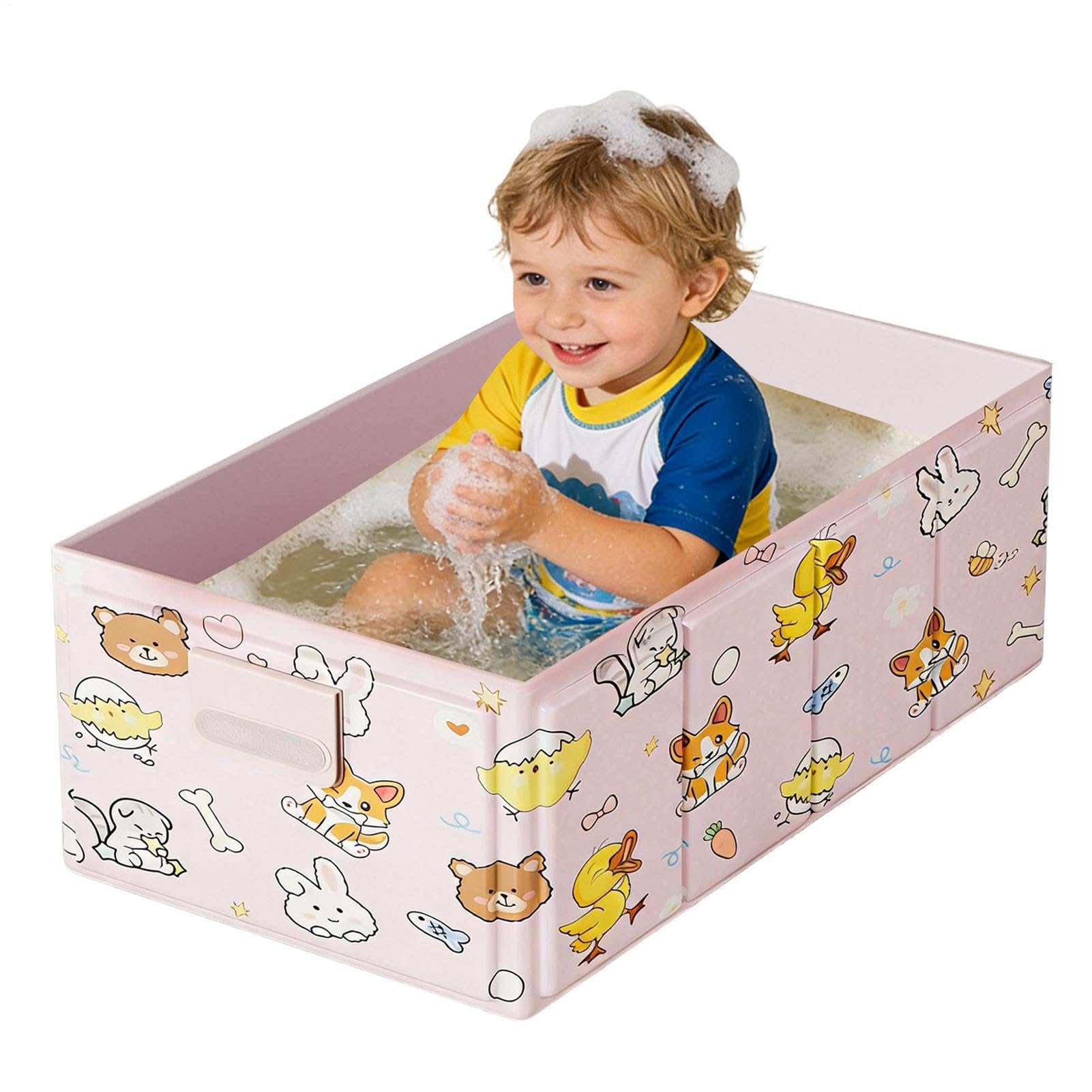 Bañera Infantil Plegable Plegable que ahorra espacio, estable y estanca