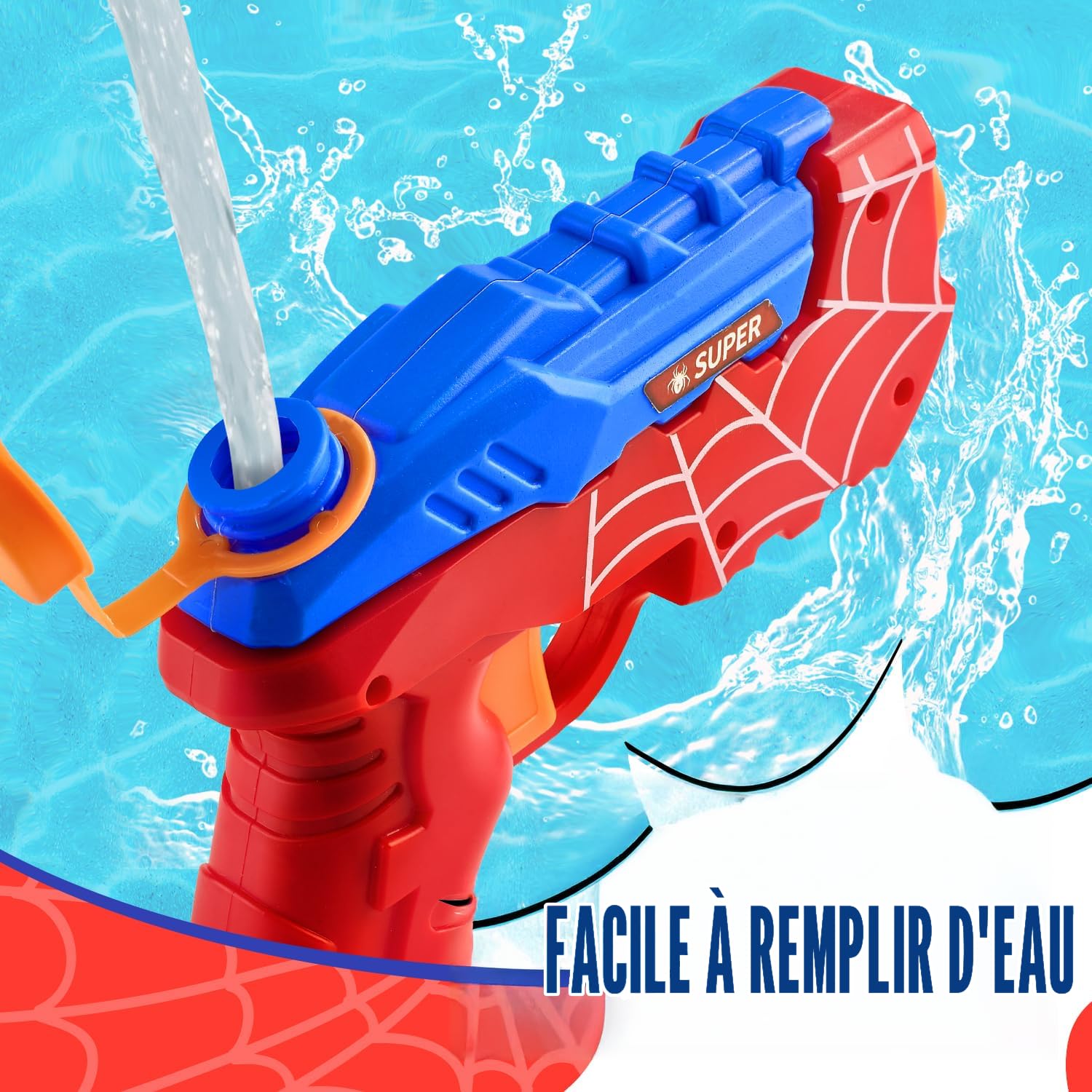 Pack De 2 Pistolets à Eau Pour Enfants – Double Canon, Gâchette Améliorée – Jouet D’été Piscine, Plage, Entraînement Chien
