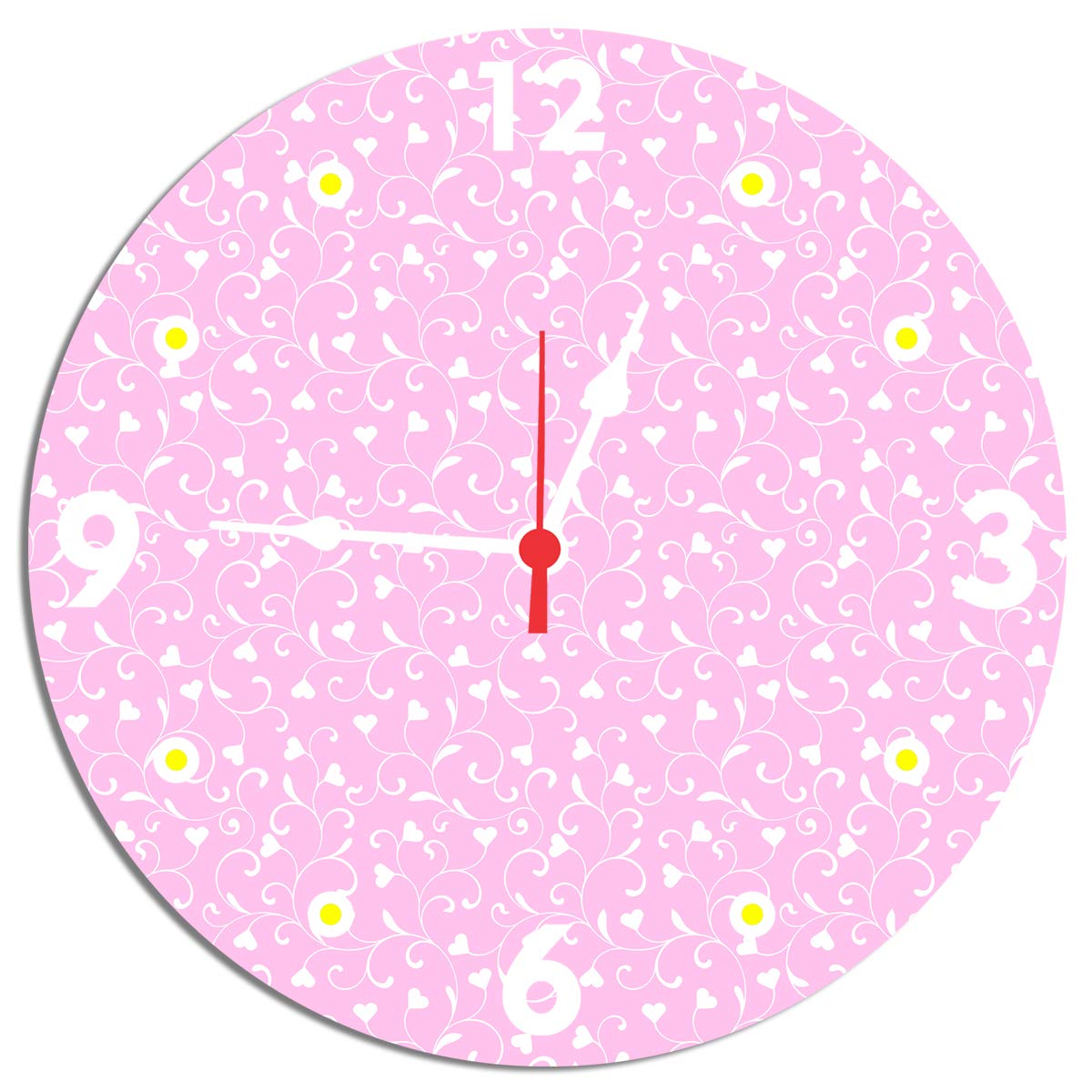 Buy Sitannya Round Wall Clock for Living Room, MDF Wood Quartz Wall