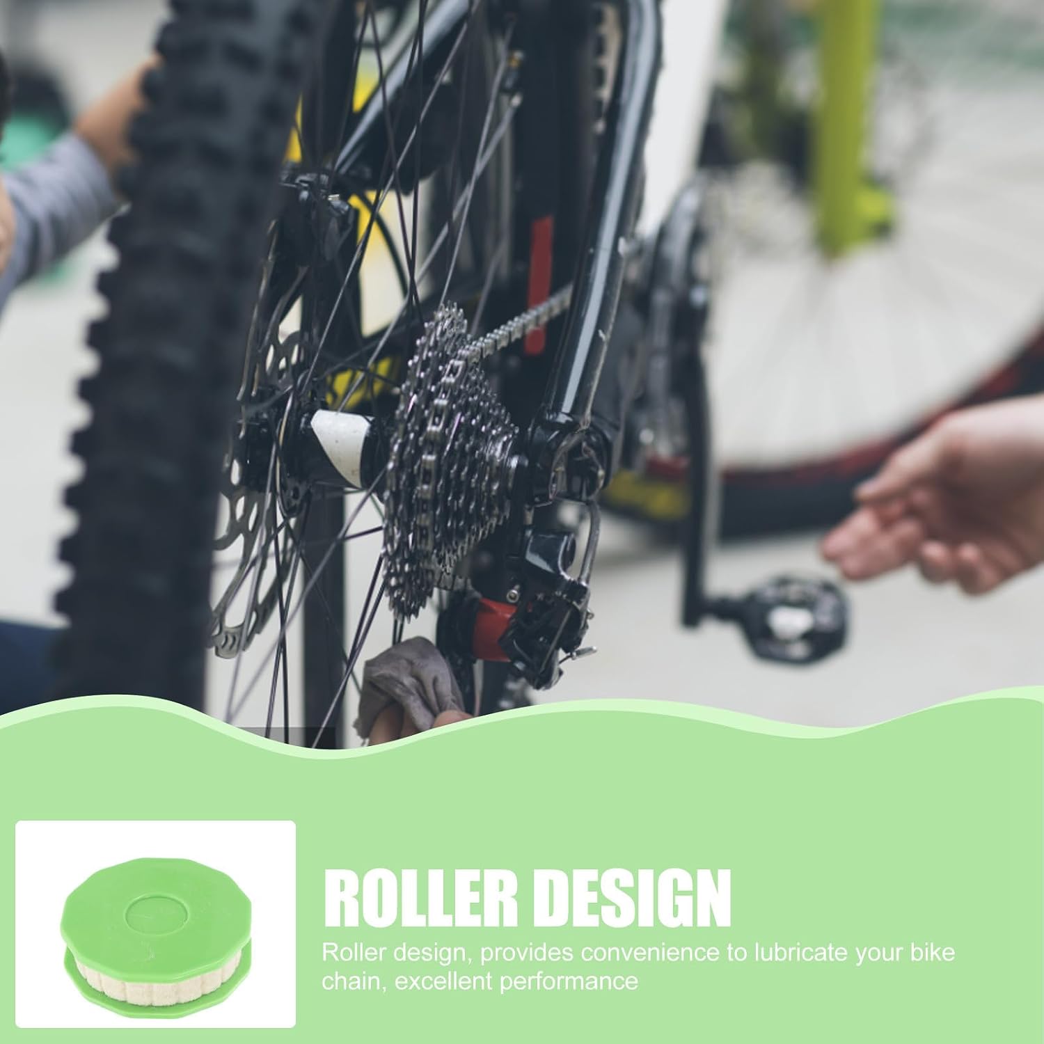 MAGICLULU 2pcs Bike Chain Roller Oiler Lubricator Tool with Reliable Roller Design Plastic Material for Outdoor Riding Cycling Maintenance and Mountain Bike Oiling Supply