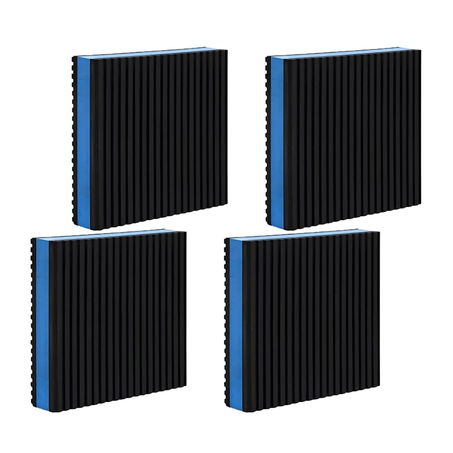 4 Pack Rubber Anti Vibration Pads, 4'' x 4'' x 7/8'' Heavy Duty EVA Mechanical Damping Vibrating Sound Isolation Pad for Compressor, Air Conditioner, Washer, Dryer, Treadmill