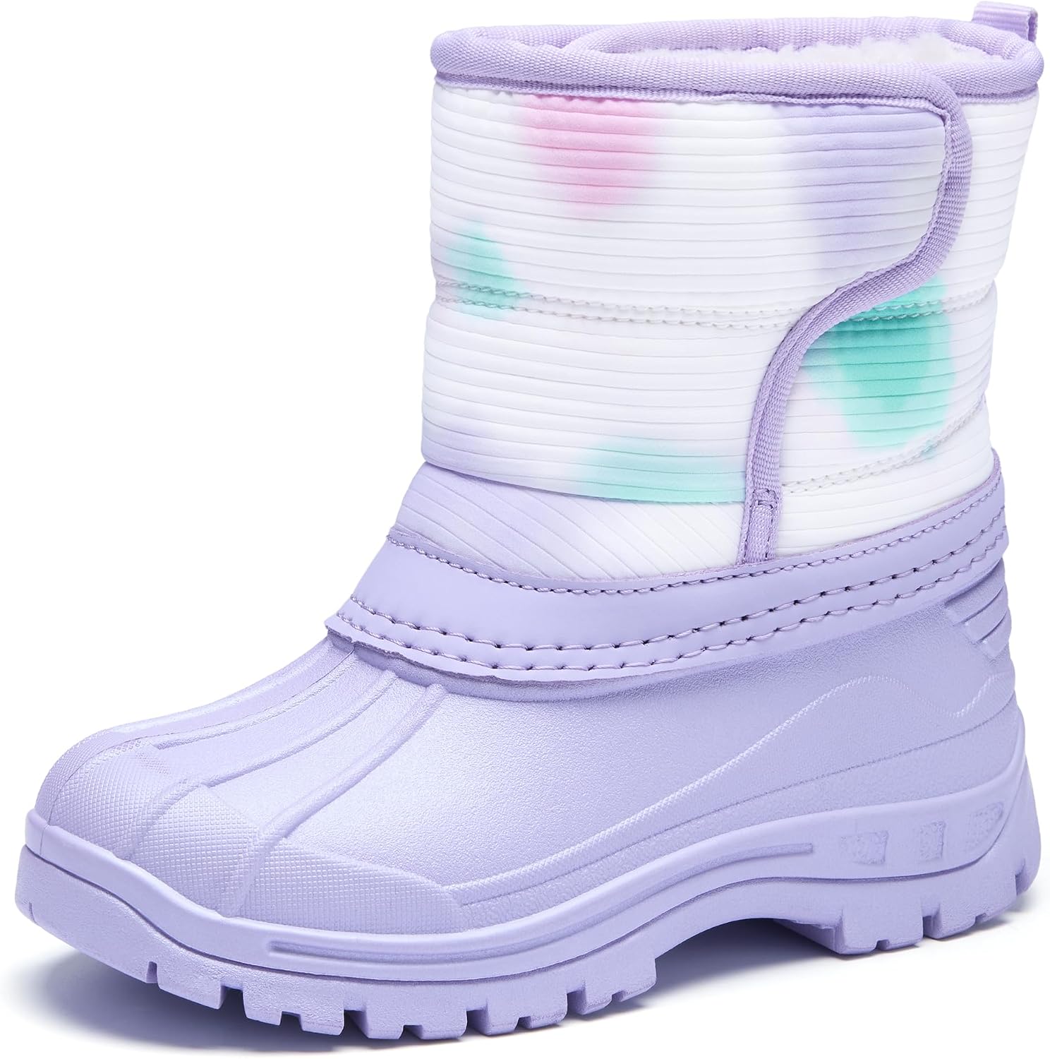 Stelle Girls Snow Boots Waterproof Easy-On Non-Slip Winter Boots