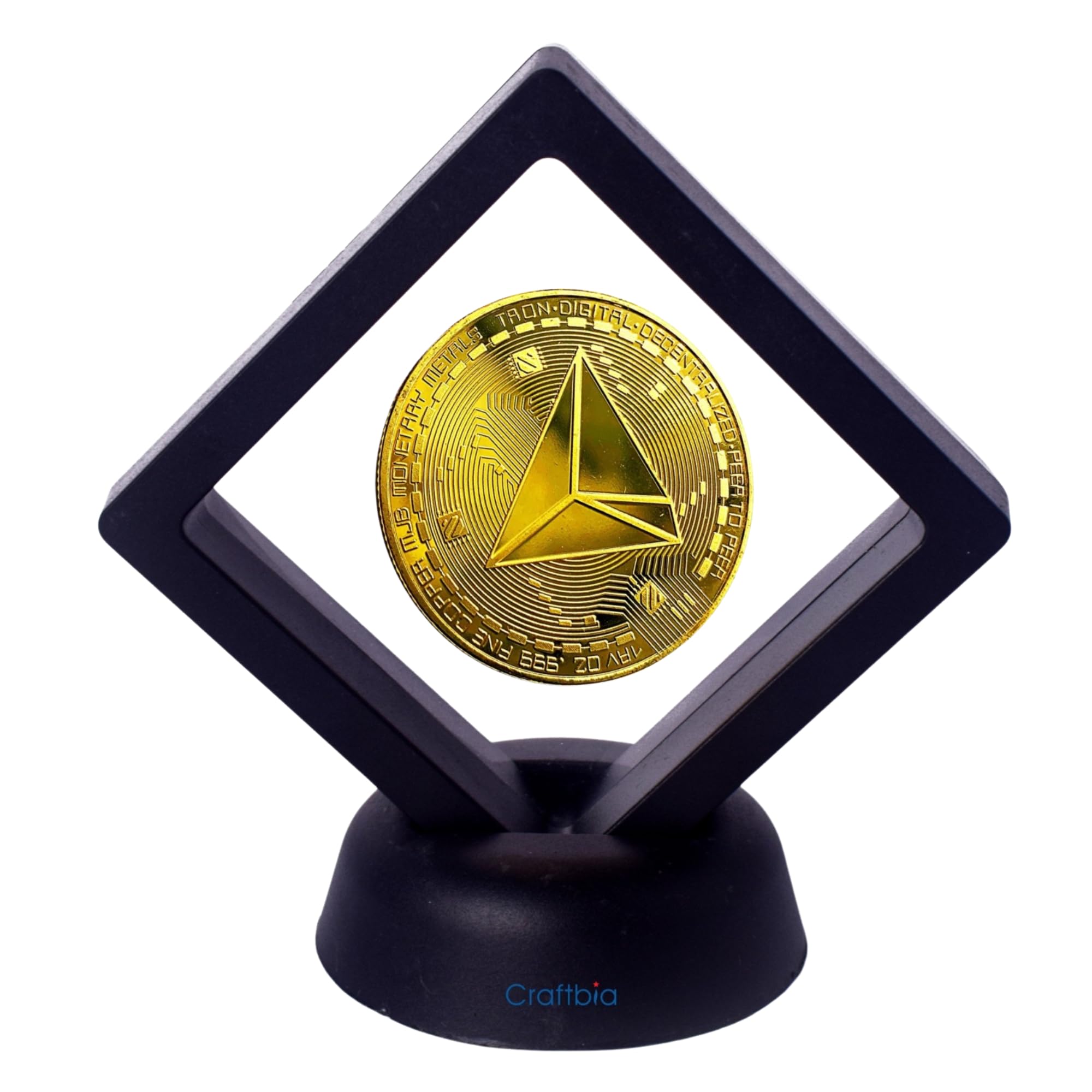 Craftbia® Tron Coin with Display Item Case, Cryptocurrency Coin, in  Protective Case As Well As Stand,Perfect for Home or Office Decoration :  Amazon.in: Toys & Games