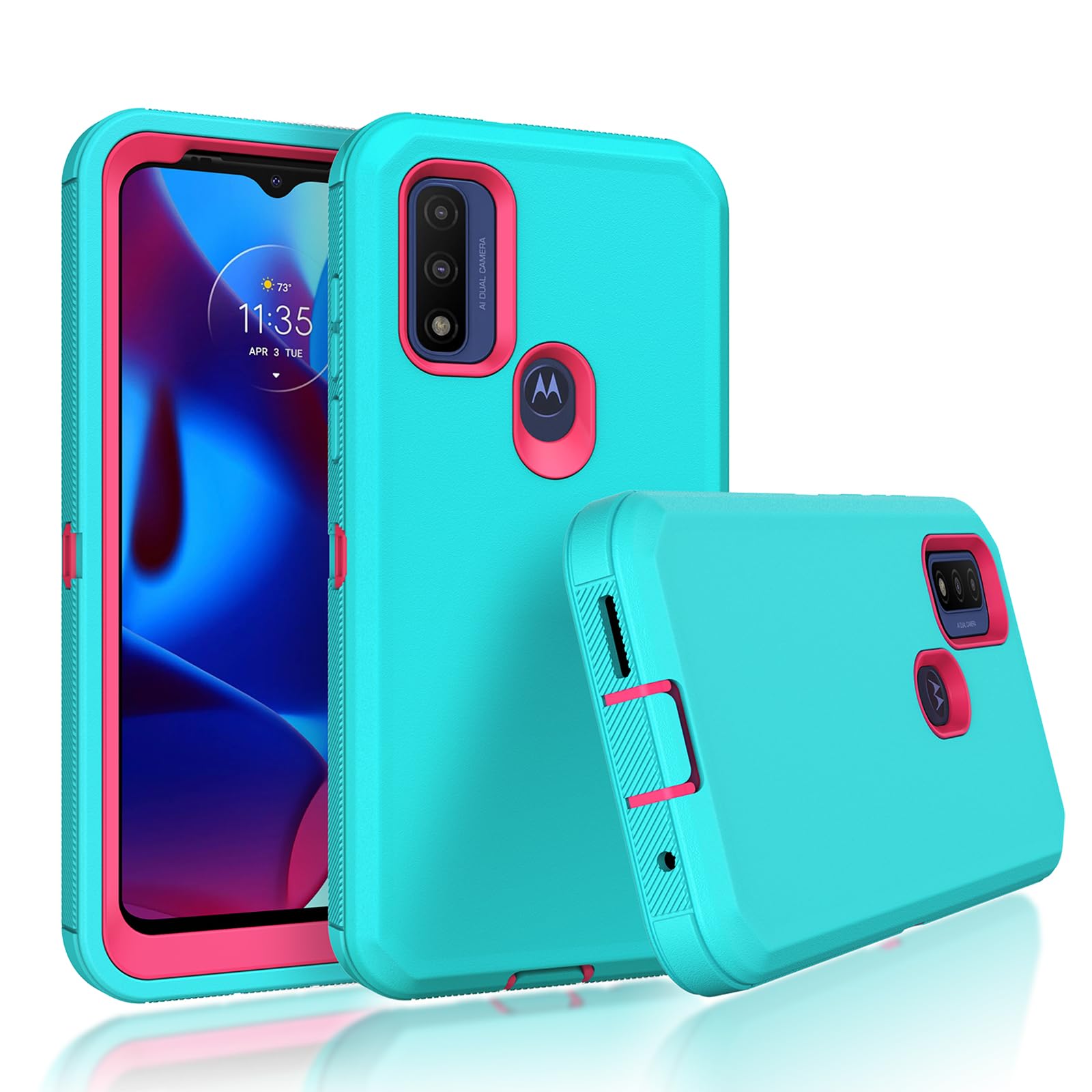 Tiflook for Motorola Moto G Pure, Moto G Power 2022 Case, Triple Layer Heavy Duty Armor Rugged Drop Protection Shockproof Protective case for Moto G