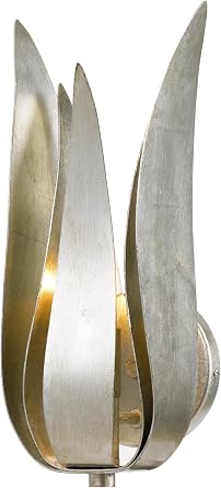 Crystorama Broche 1 Light Antique Silver Sconce