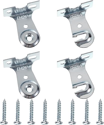 Sumnacon Metal Window Shade Brackets-4PCS Roller Shade Hardware Outside Mount with Screws,Sturdy Roller Shades Bracket for Living
