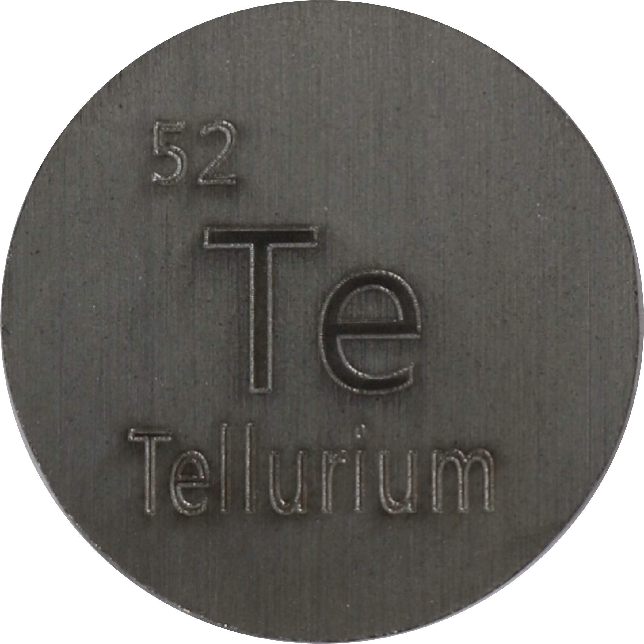 Tellurium (Te) 24.26mm Metal Disc for Collection or Experiments