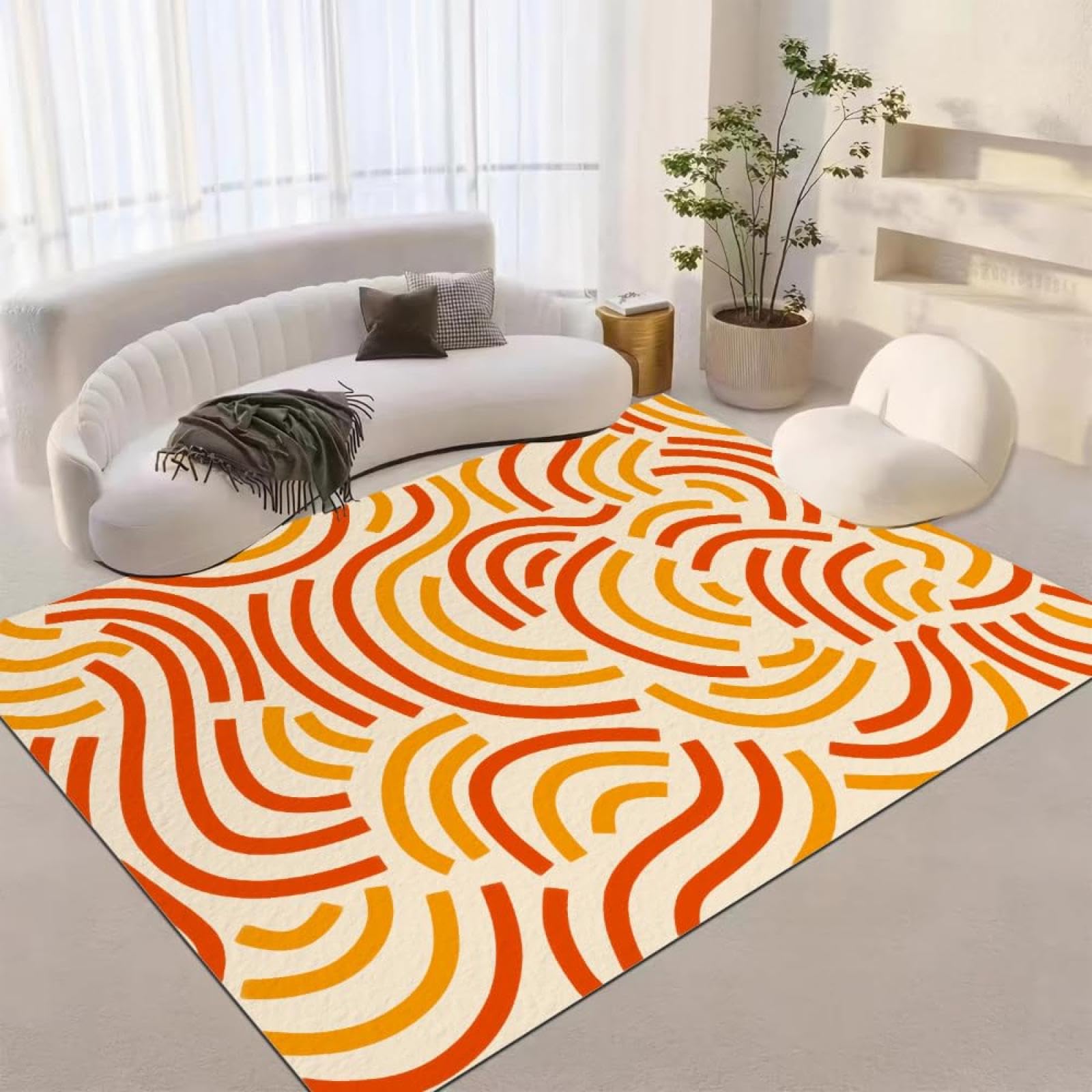 Tapis lavable en machine abstrait pour une chambre enfant propre