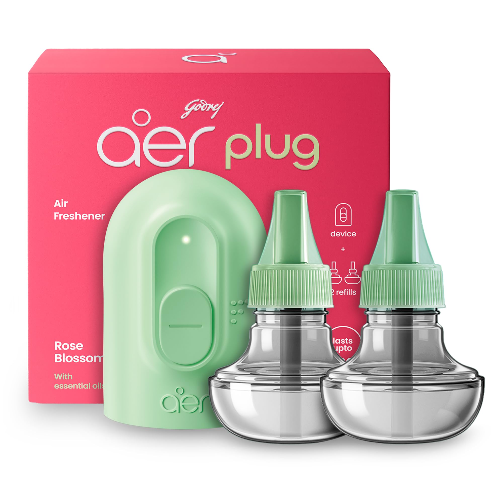 Godrej aer Plug Electric Air Freshener (Machine + 2 Refills (20ml each) | Rose Blossom | Lasts up to 120 days-picture-11