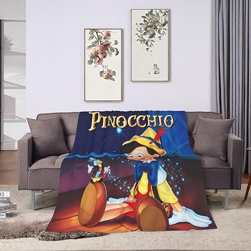 Miniatura 7 de SEADANCE Manta de franela de Pinochos, cálida, suave y acogedora manta mullida para cama, sofá, camping, viajes, regalos para todas las estaciones,