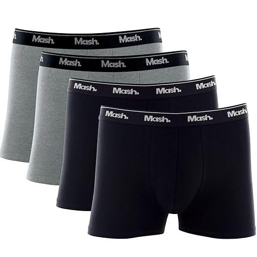 Kit 4 Cuecas Boxer Mash Algodão Cotton Respirável Masculina