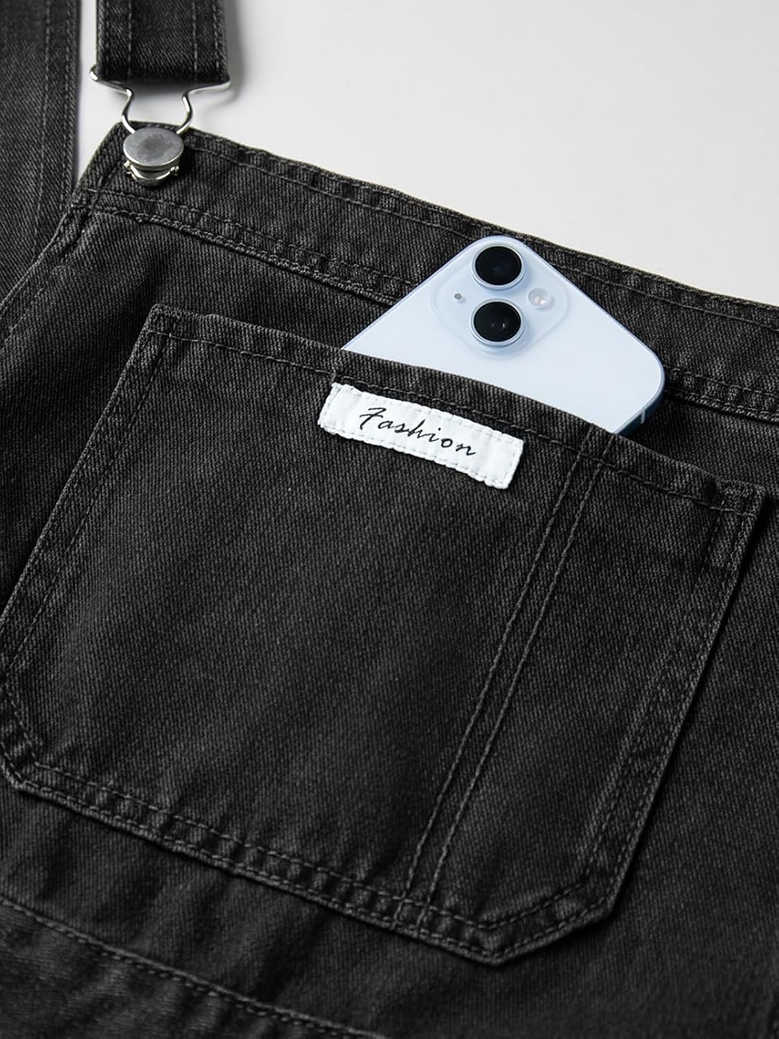 EMMIOL Women's Denim Overalls, Baggy Loose Fit Wide Leg Jumpsuit, 90s Vintage Style Overall with Adjustable Straps - Image 5