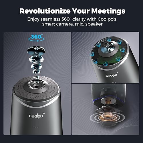 Miniatura 2 de Camera 360, 4K Video Conference Room Camera System, Webcam, AI Driven Speaker Tracking, Noise Cancellation, Works with Zoom, Google Meet, Teams and