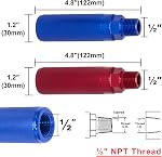 KOOTANS Anodized Aluminum Gladhand Grips Glad Hand Extension Handle Set Red Blue for Truck and Trailers Easier Coupleling