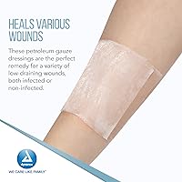Vista 4 de Dynarex Apósito de gasa no adherente de petróleo estéril para heridas, 50