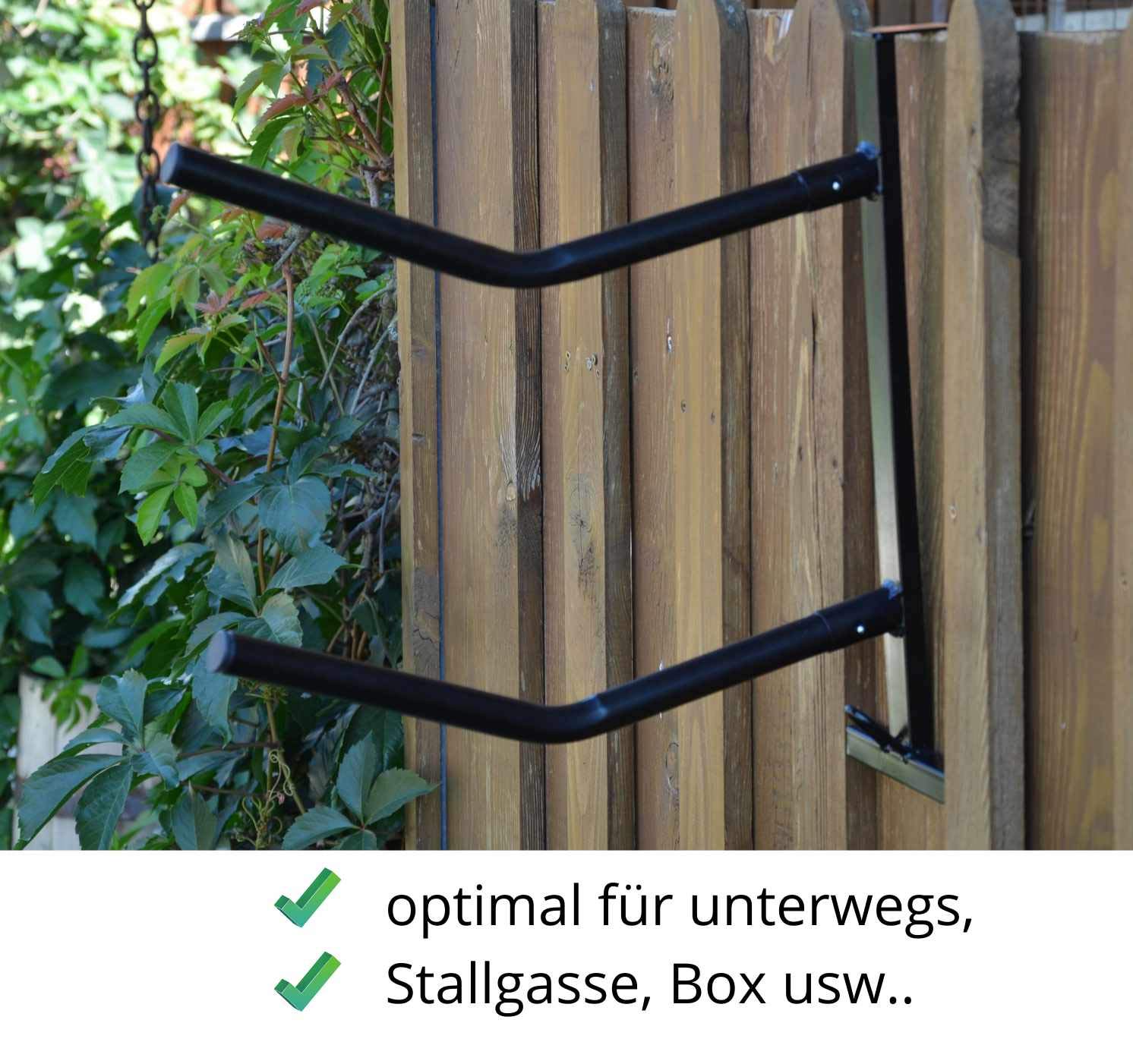 AMKA Sattelhalter abnehmbar mit 2 Armen, mobiler Sattelhalter
