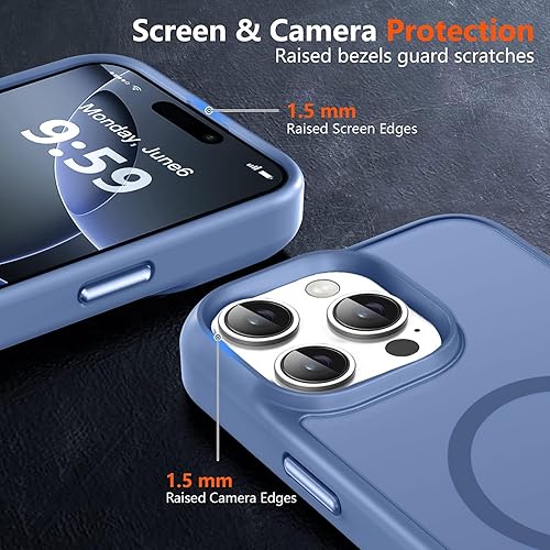 Vista 688 de MOCCA - Funda magnética resistente para iPhone 11 de 6.1 pulgadas, compatible con MagSafe, protector de pantalla de vidrio + protector de lente