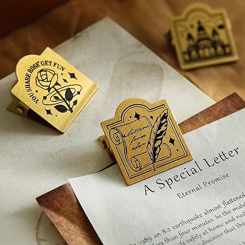 Miniatura 7 de Clip de latón, clip de carpeta de latón, clip de carpeta de billetes, clips de latón para diarios, clips decorativos para carpetas, clip para
