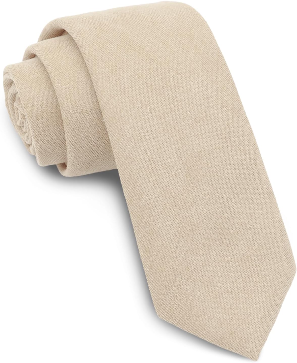 Cotton Ties for Men, Self-tied Skinny Mens Tie Solid Color Men's Neckties for Wedding Business Banquet Party Casual