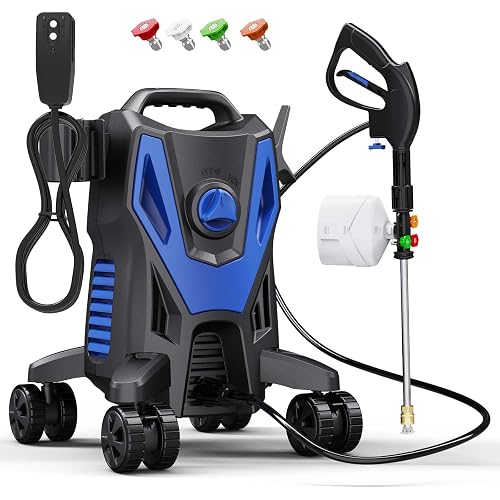 4800PSI PowerWasher with 4 Quick Connect Nozzles, Foam Cannon for Car, Lane, Patio Cleaning