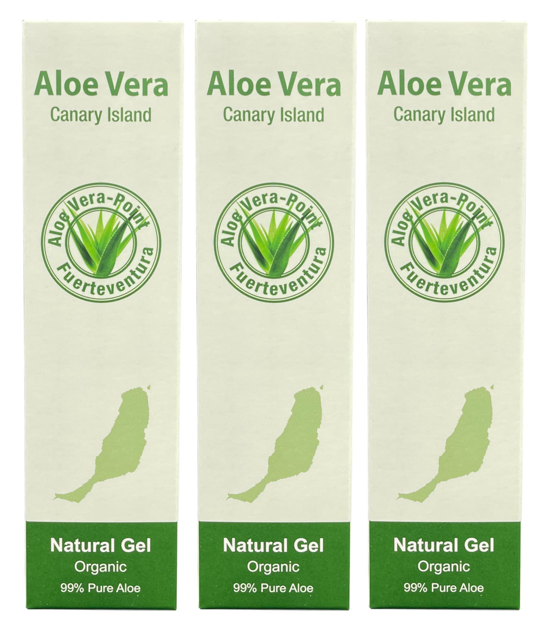 Aloe Vera Point Organic Aloe Vera Gel 99% 250ml kaltgepresst von Fuerteventura - 3 Einheiten