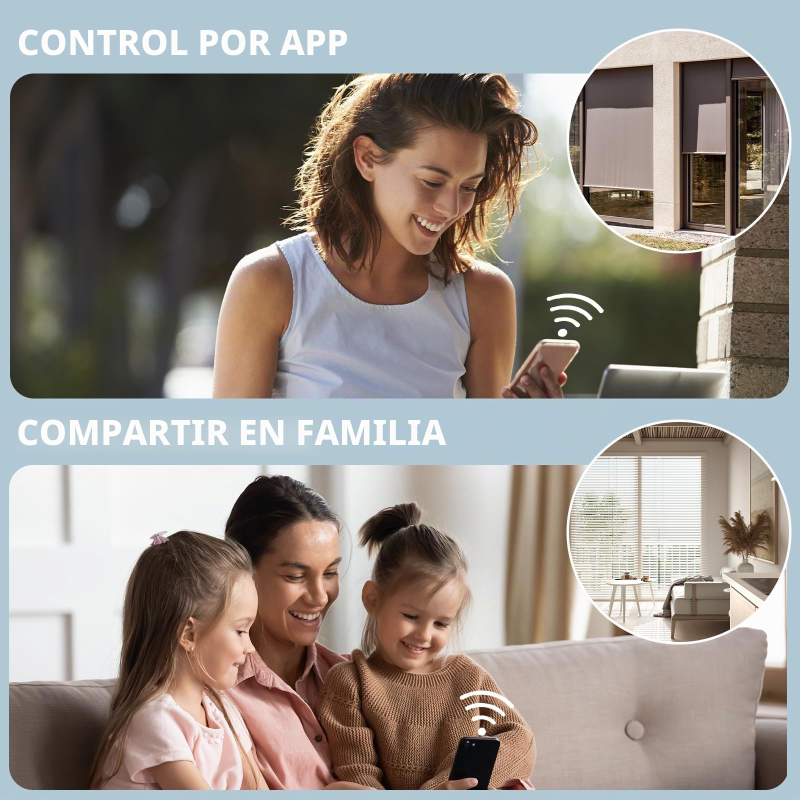 BSEED Interruptor Persiana WiFi,interruptores tactil empotrado,Inteligente Control de Porcentaje,Panel de Cristal,Control Remoto,Requiere Cable Neutro,86mm Blanco