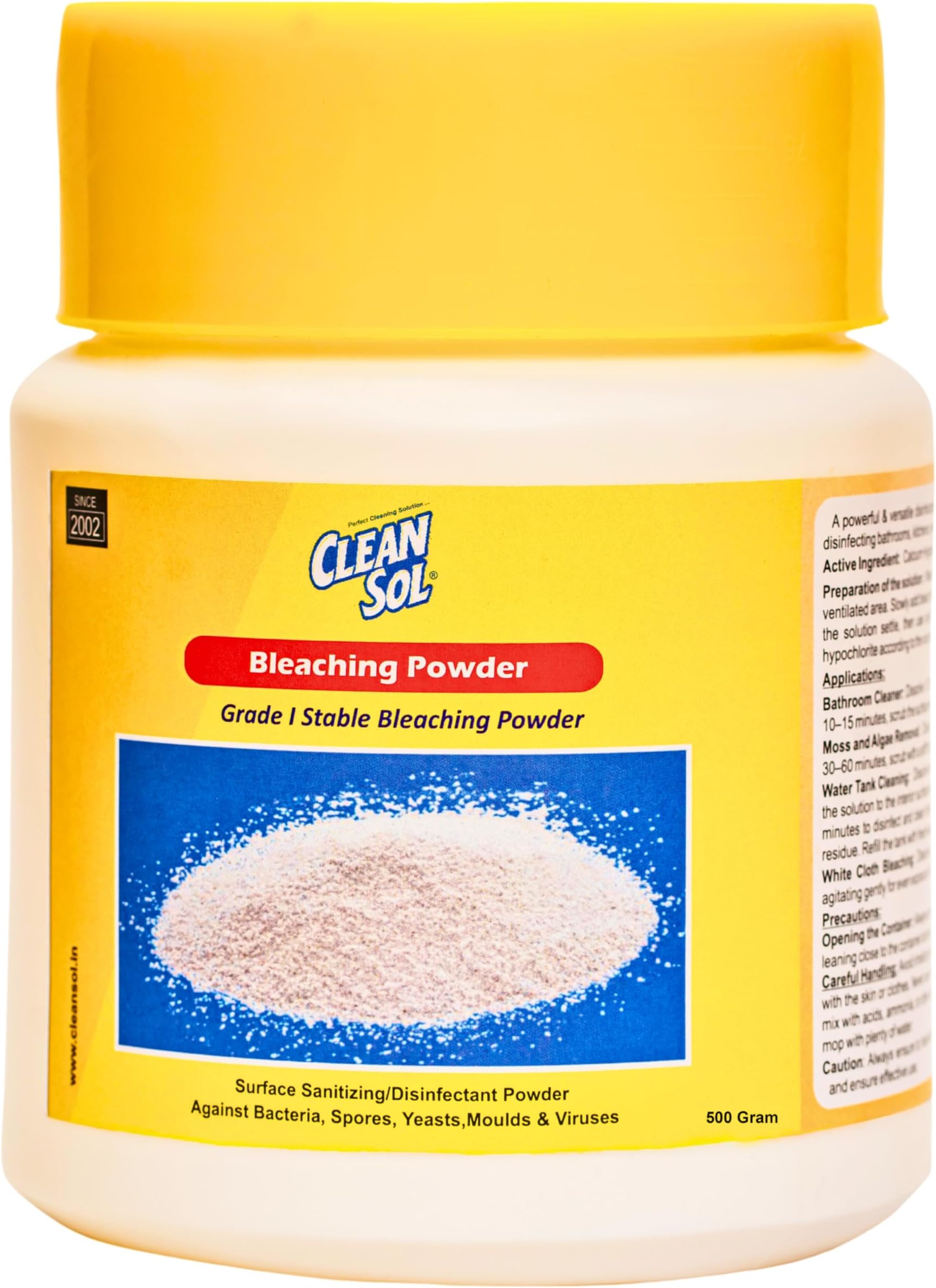 Bleaching Powder for Disinfectant, Bathroom, Algae, Water Tank, Clothes and Outdoor Area Cleaning- 500 Gram
