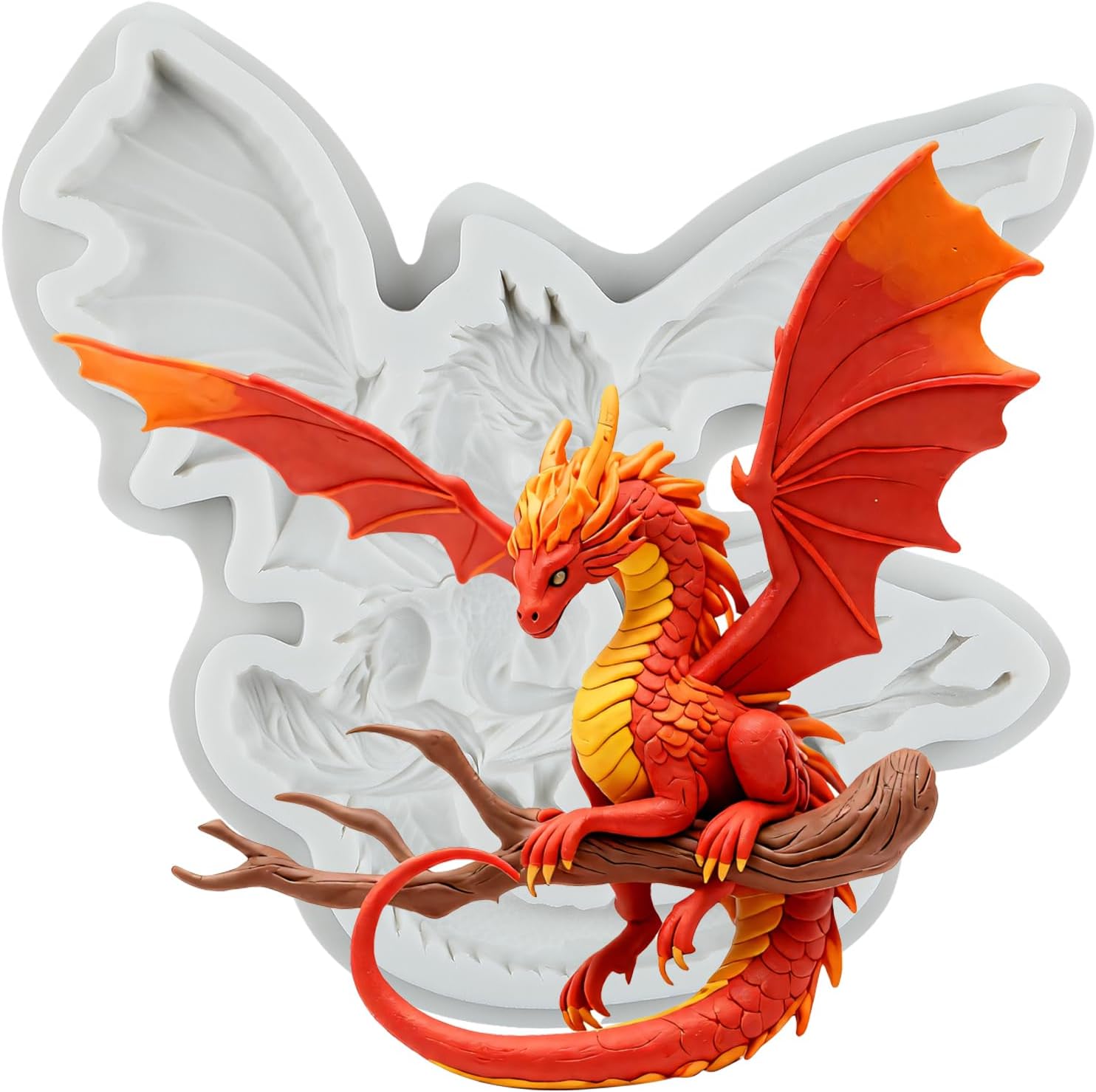 Dragon Fondant Mold Flying Dragon Chocolate Silicone Molds for Chocolate Cupcake Topper Cake Decorating Candy Polymer Clay Gum Paste