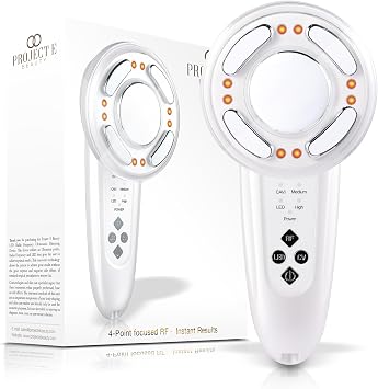 Project E Beauty LED+ Radio Frequency Slimming Therapy |Wireless RF Red LED Photon Vibration Collagen Boosting Smooth Skin Firming Tightening Cellulite Fat Removal Body Shaping Slimming Device