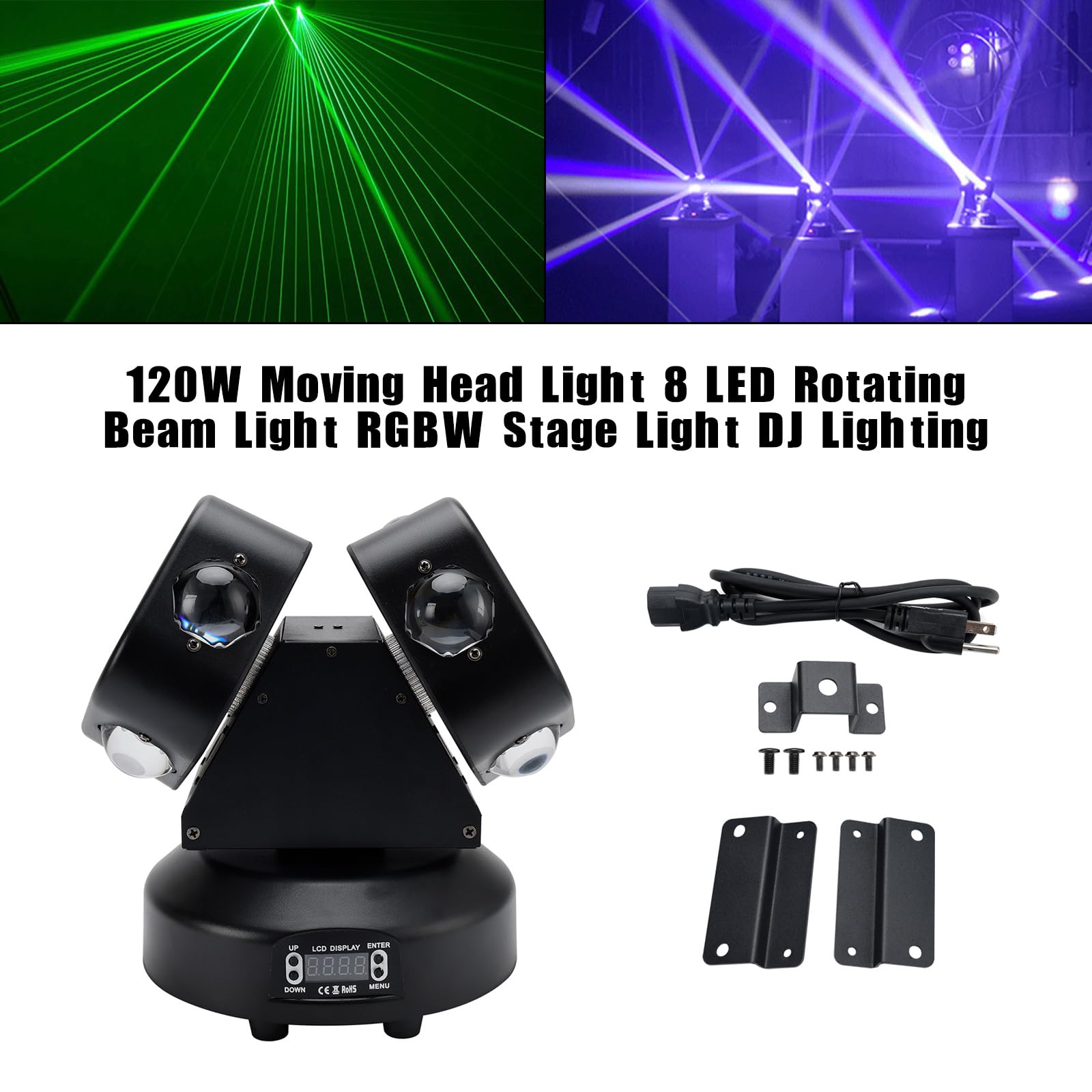 Amazon.co.jp: Frezon 120W 8LED 舞台照明 ムービングライト 高輝度
