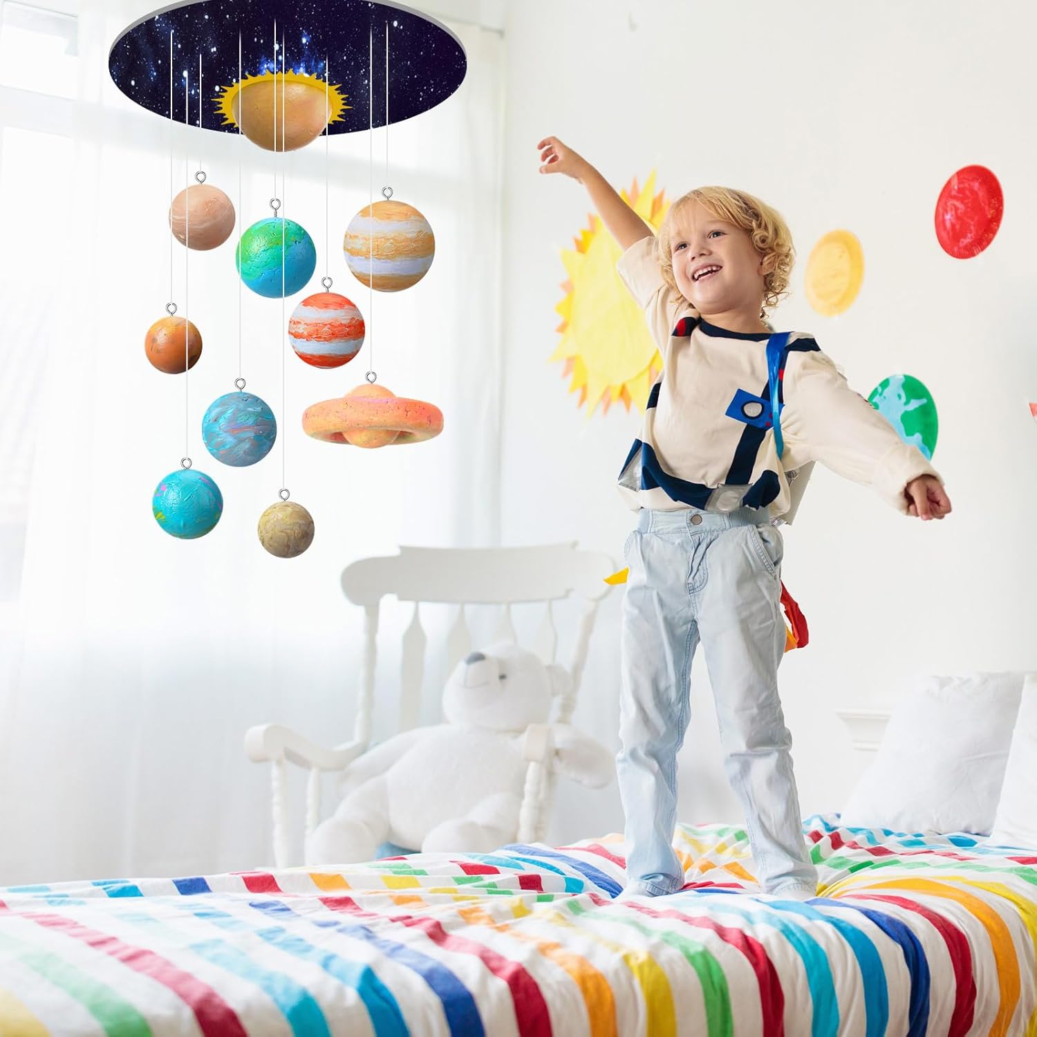 36 Solar System Model Project Kit Include 14 Solar System Foam Balls 12 Pigment 2 Brushes DIY Polystyrene Spheres Balls for Outer Space Planet Foam Kids School Science Projects - Image 6