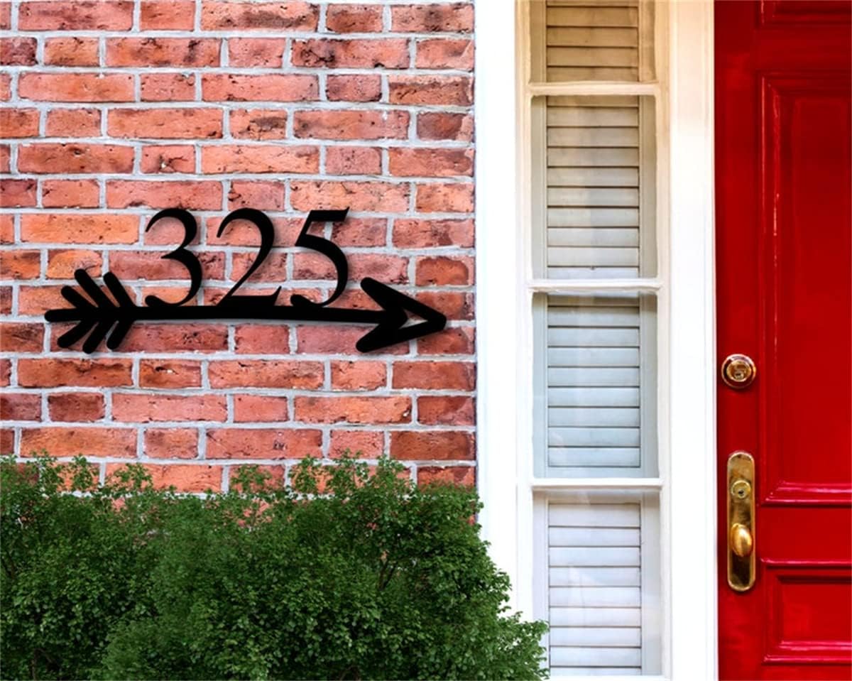 Custom Arrow Metal Sign,Metal House Numbers,House Number Sign,House Address Numbers,Adress Sign Numbers,Metal Wall Art,Personalized Housewarming Gift,House Numbers for Outside,Outdoor Signs