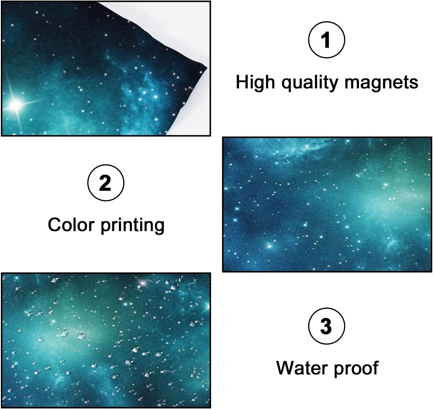 Fluorescent Light Covers for Ceiling Lights Mysterious Beautiful Blue Space Nebula Easy to Install Magnetic Light Filter for Classroom Office Hospitals School Home Decor