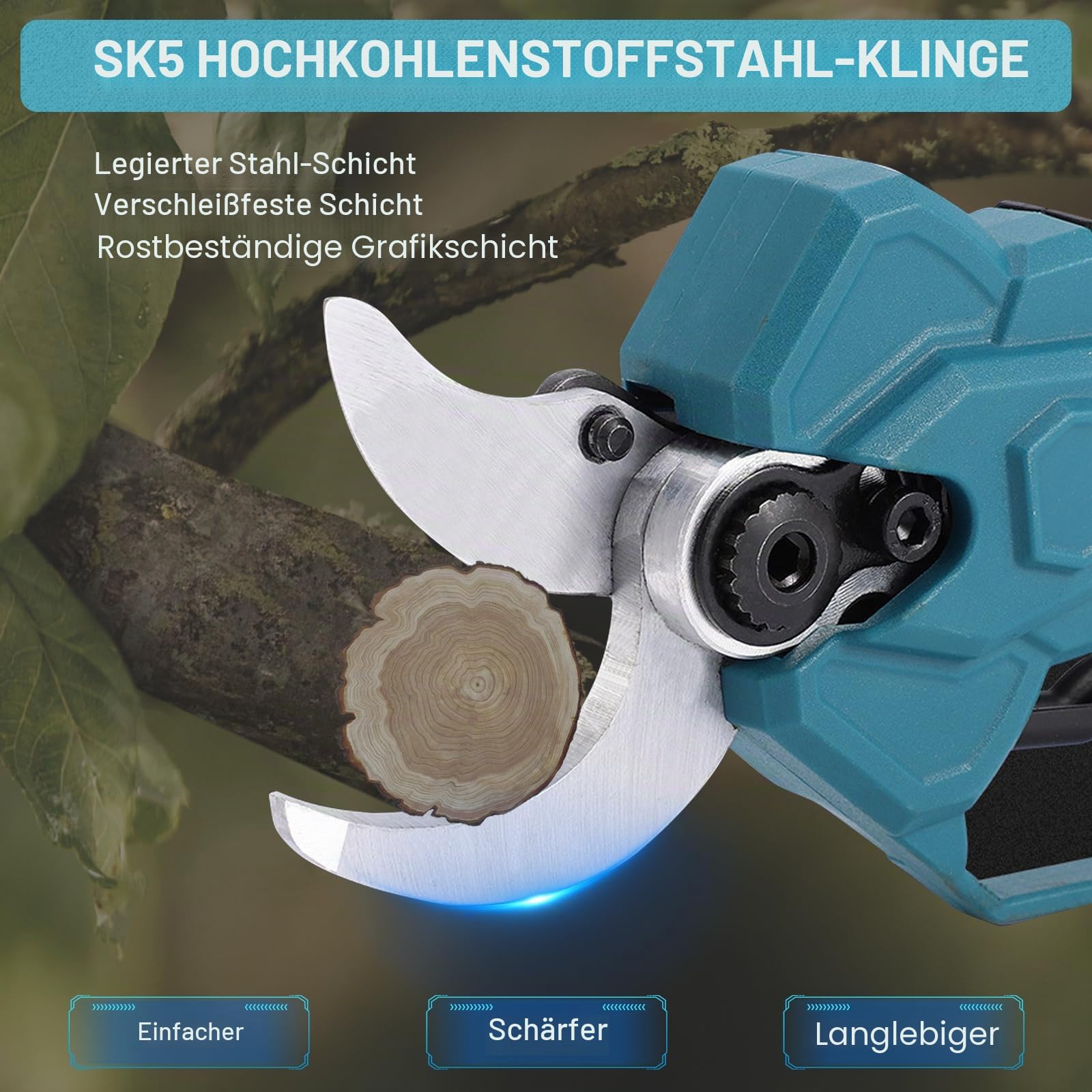 Akku Astschere Elektrische Gartenschere Kompatibel mit Makita 18V Akku