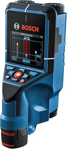 BOSCH D-TECT200C - Escáner de pared y suelo de 12 V máximo, incluye batería de iones de litio de 2.0 Ah 12V máx. y cargador, cable USB y bolsa suave