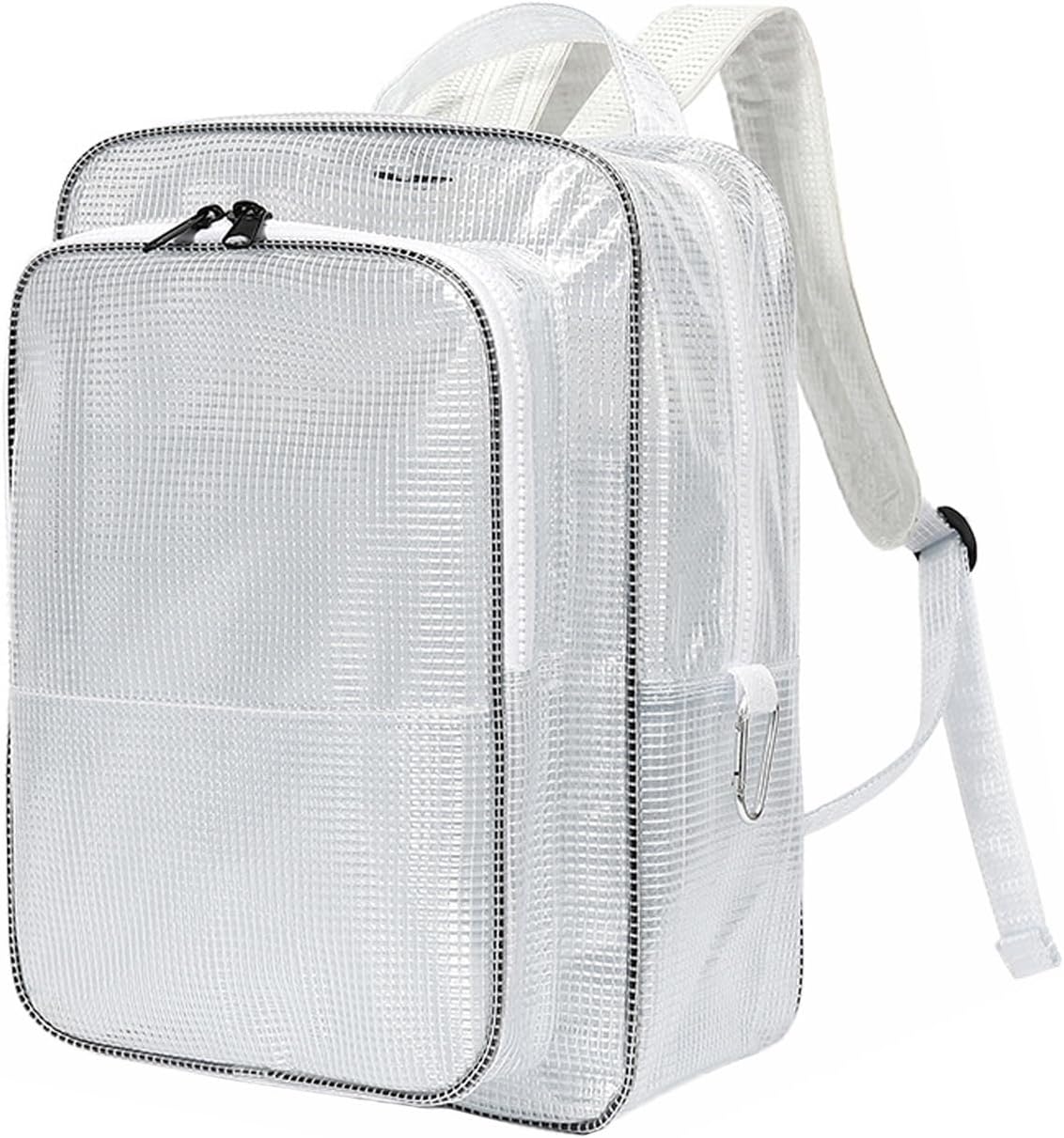 15.7in Anti-Static Clear PVC Tool Bakpack, Cleanroom Engineer Tool Bag for Work and Travel