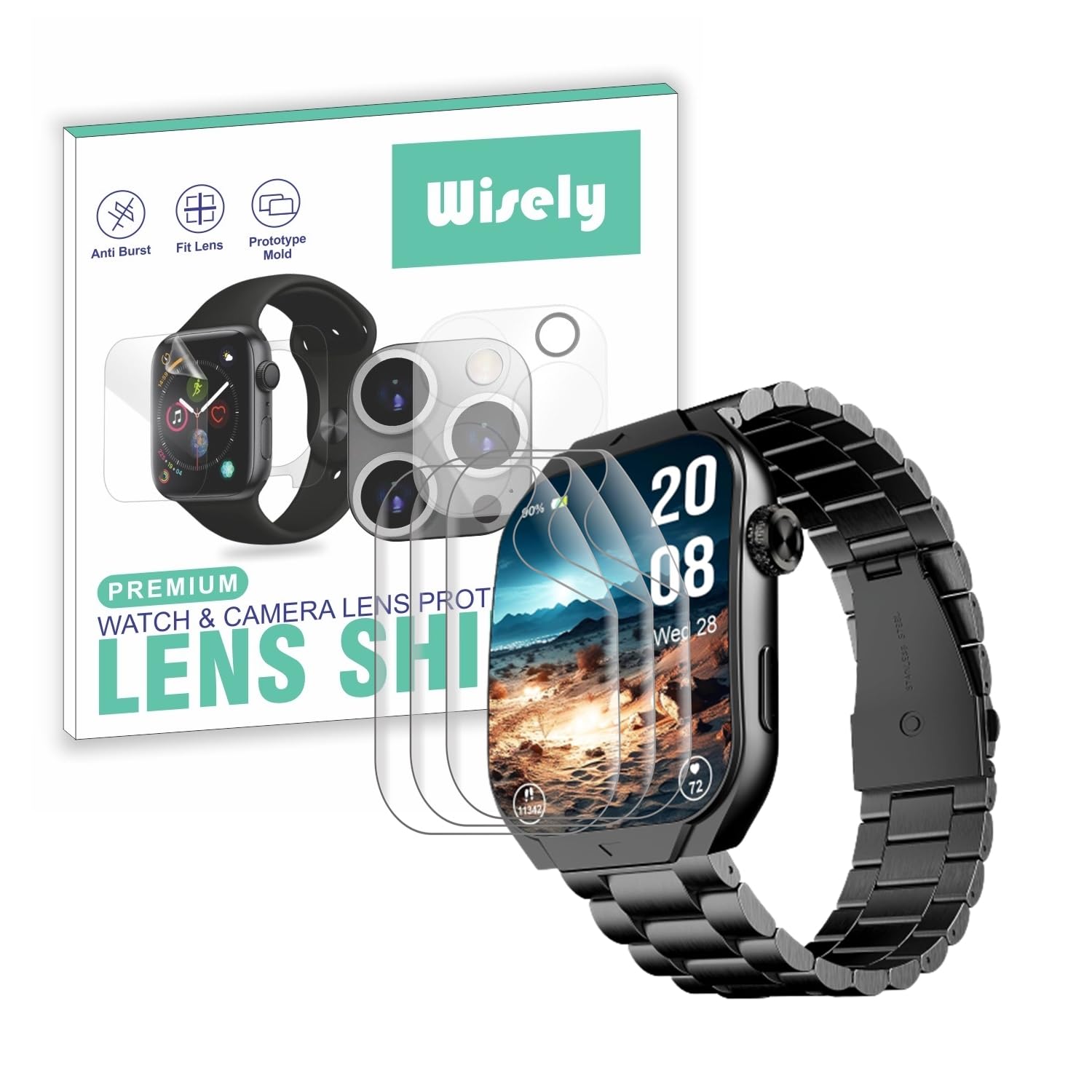 Wisely |3pcs| Screen Guard Protector For BeatXP Unbound Curv Smartwatch |1.96"| Bubble Free, Easy installation kit, HD Clear, Full Cover (B0CF9VKMW1) Amazon Price History, Amazon Price Tracker