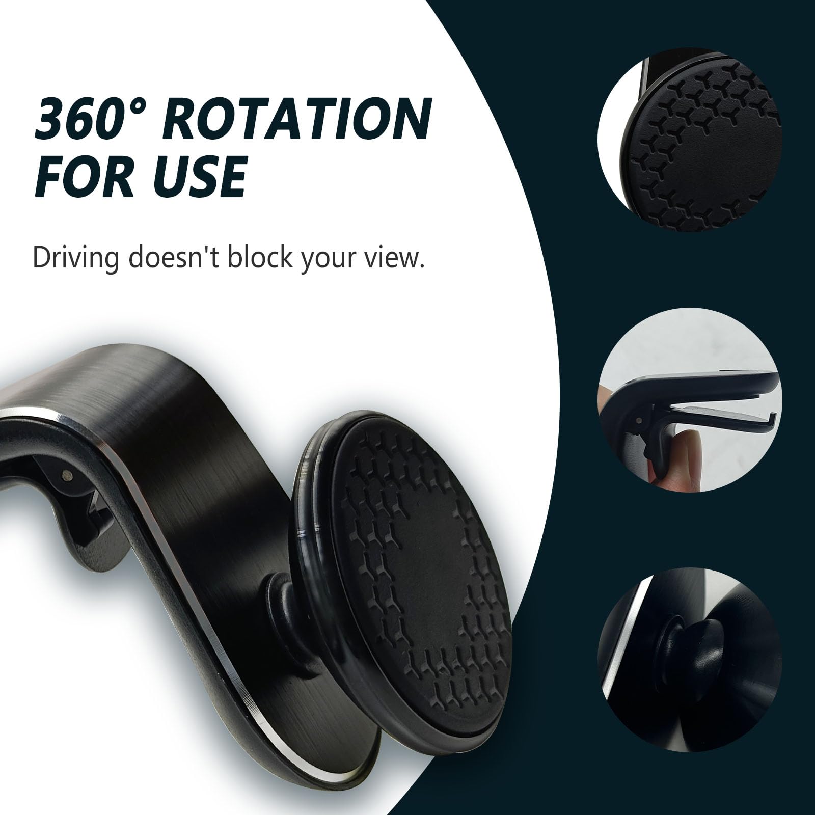 Soporte magnético fuerte para teléfono para coche, soporte universal para rejilla de ventilación de coche, rotación de 360°, soporte magnético ajustable para smartphone, apto para todos los